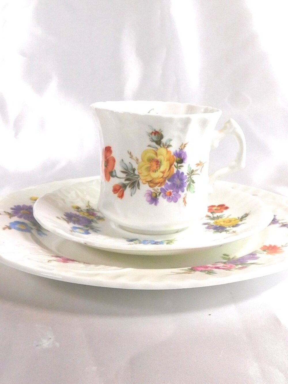 Hammersley Bone China Teacup Saucer and Luncheon Plate Set # 22229
